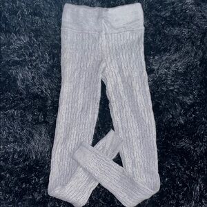 Cozy Gray Cable Knit Leggings